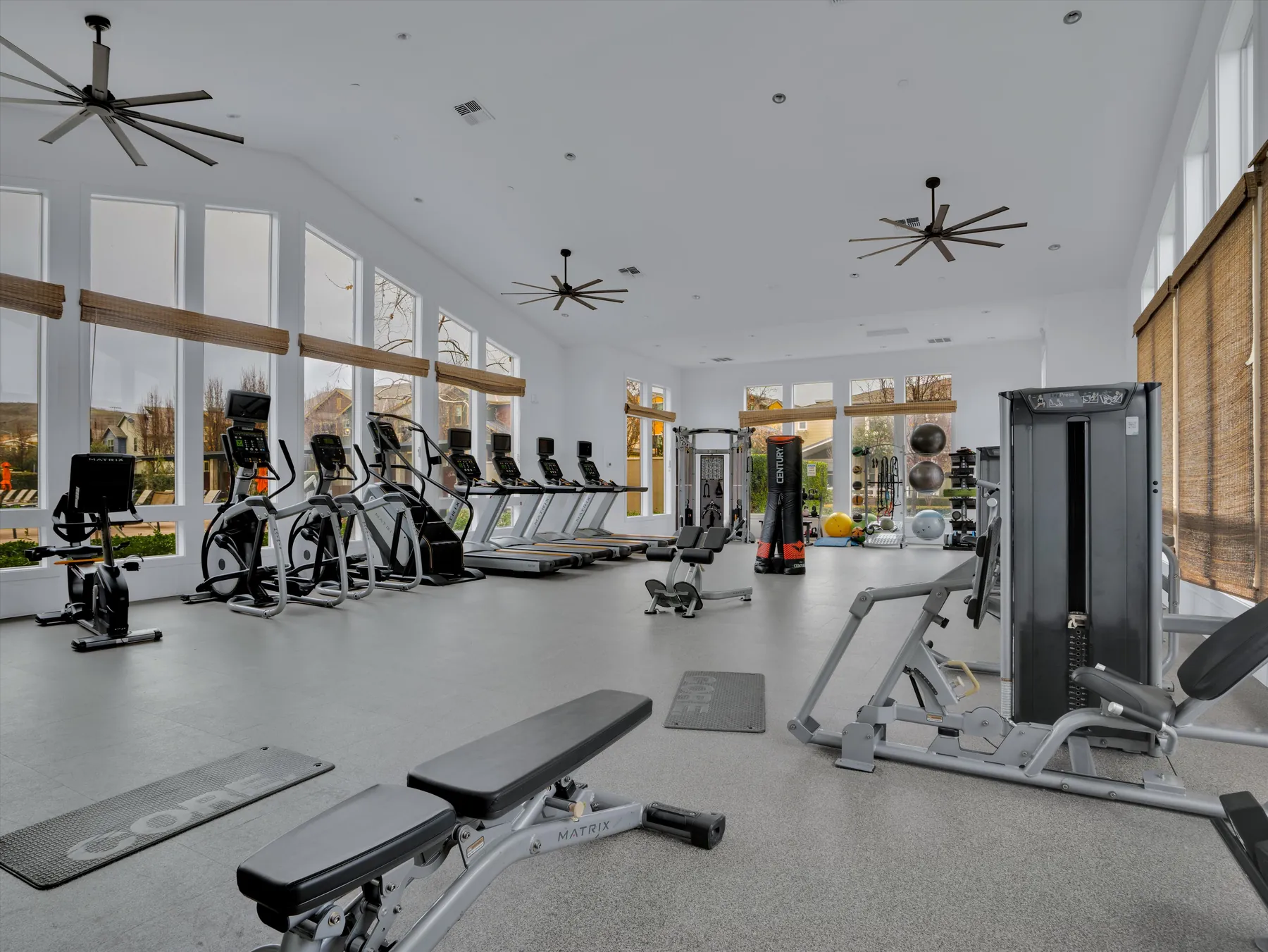 Owner-provided photograph of the Sage community fitness room and exercise machines